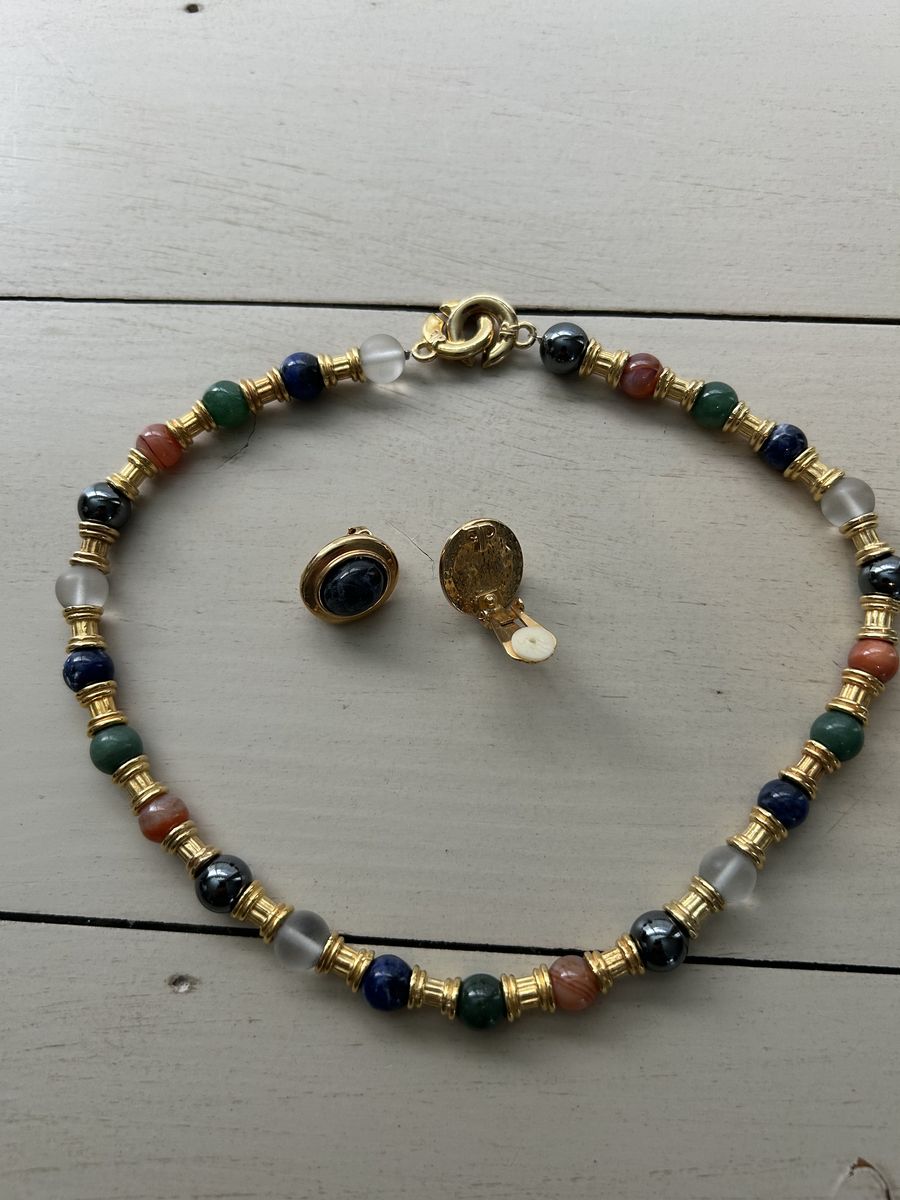 Vintage Francesca Romano necklace and matching earrings