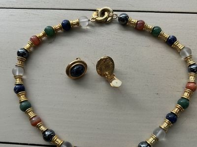 Vintage Francesca Romano necklace and matching earrings