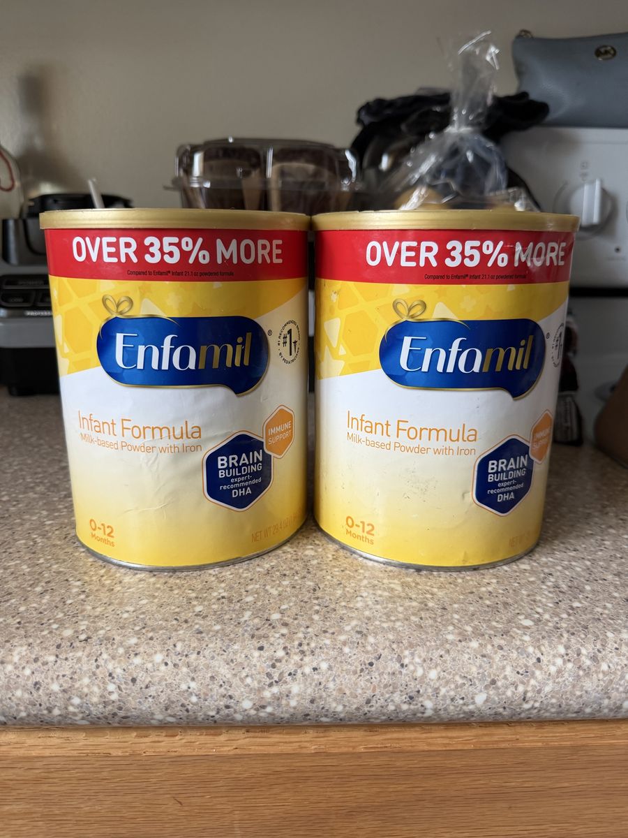 2x Enfamil Infant Formula Milk-Based Powder with Iron 0-12 Months 29.4 oz