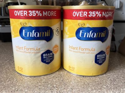 2x Enfamil Infant Formula Milk-Based Powder with Iron 0-12 Months 29.4 oz