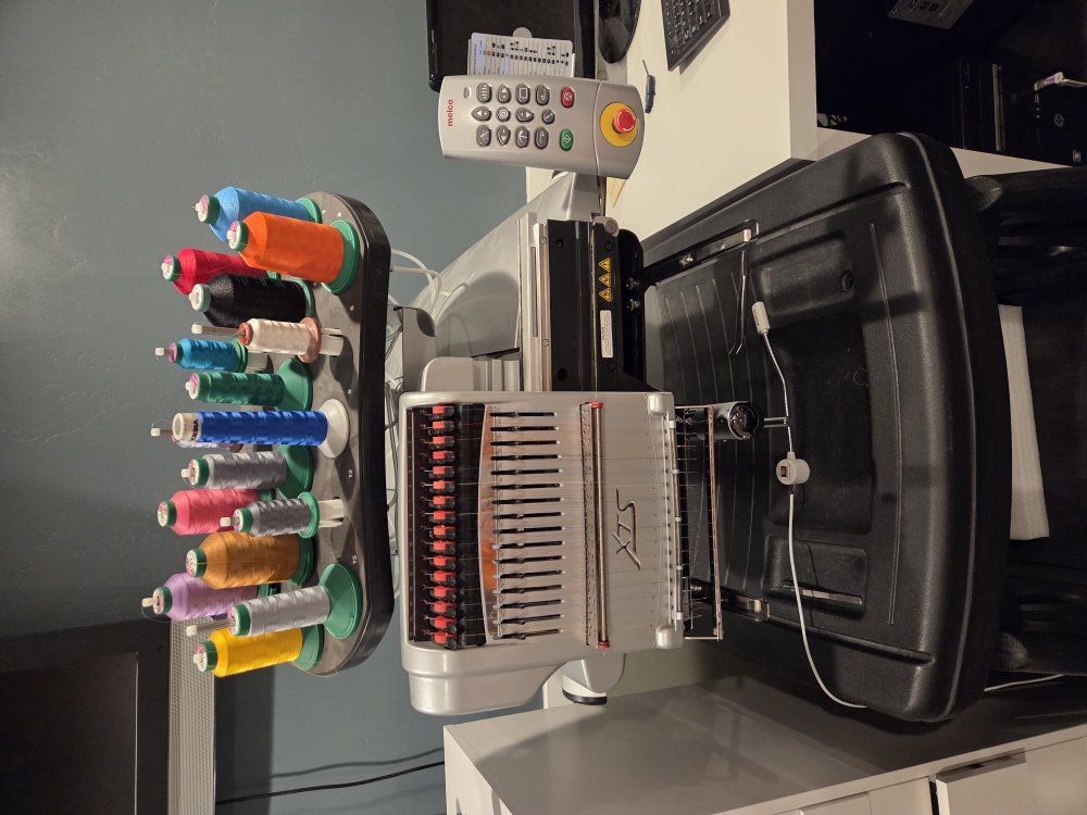 2 XTX Melco Amaya Embroidery Machines