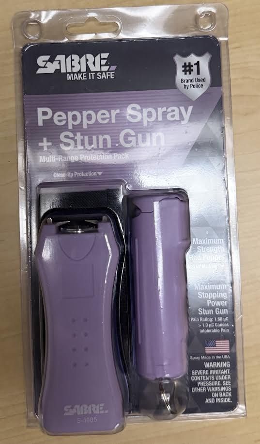 SABRE Pepper Spray & 2‑in‑1 Stun Gun with Flashlight Self Defense Kit