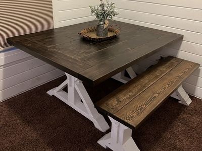 Farmhouse Table & Bench