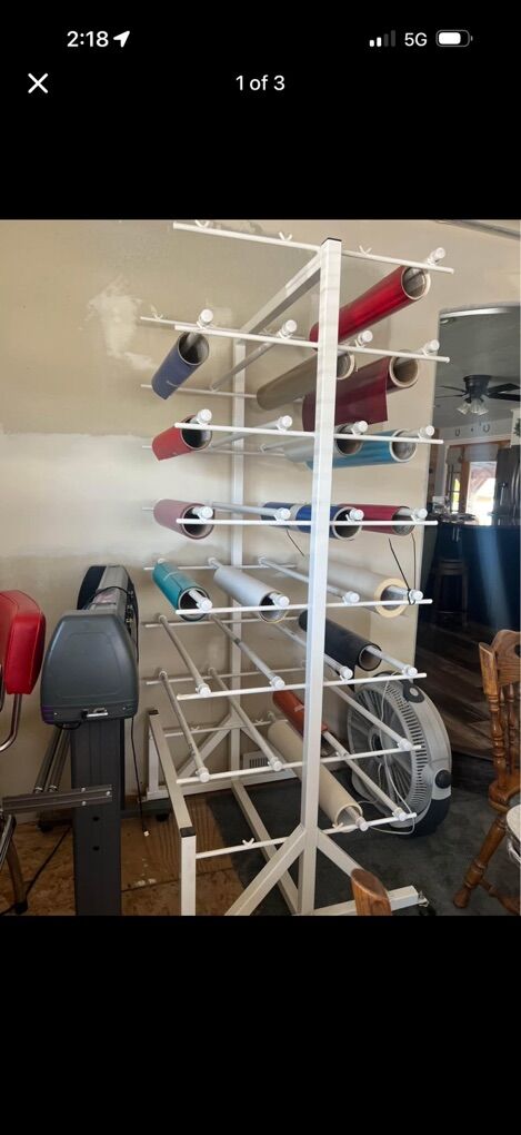 Vinyl Rack – Holds Vinyl Rolls for Decals/Crafts