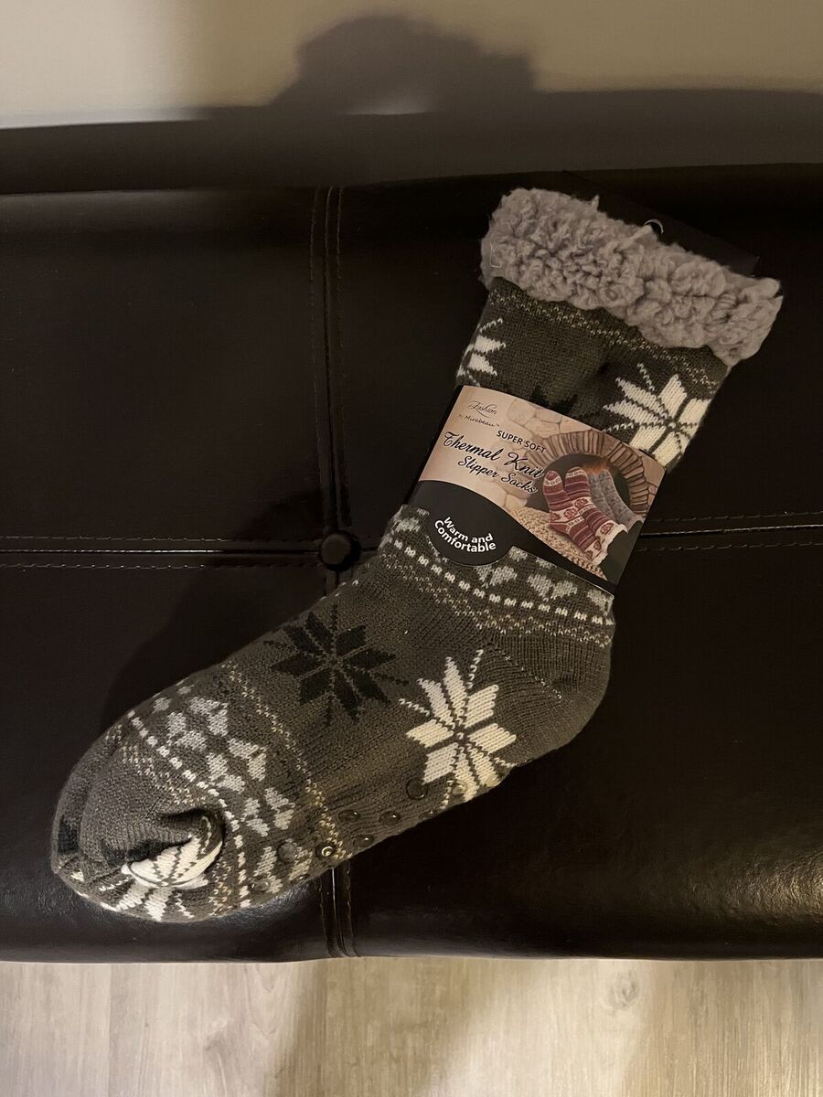 Thermal Knit Slipper Socks - BRAND NEW - by Mirabeau