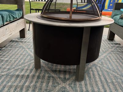 Outdoor Fire Pit with Removable Lid - Patio Heater and Centerpiece