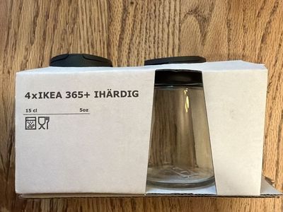 IKEA 365+ IHÄRDIG Spice Jars with Grinder (Set of 4), 15 cl / 5 oz, Clear Glass