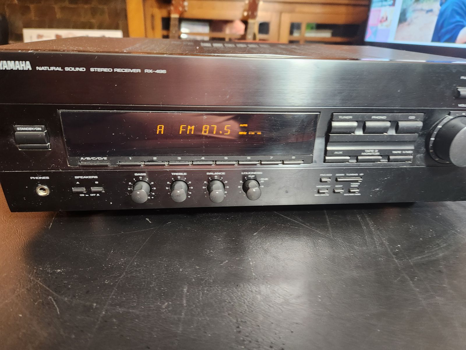 Yamaha Receiver Model RX-496, 180 Watts,  excellent basic 4 speaker system, can connect older record players, works great.
