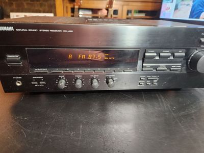 Yamaha Receiver Model RX-496, 180 Watts, excellent basic 4 speaker system, can connect older record players, works great.