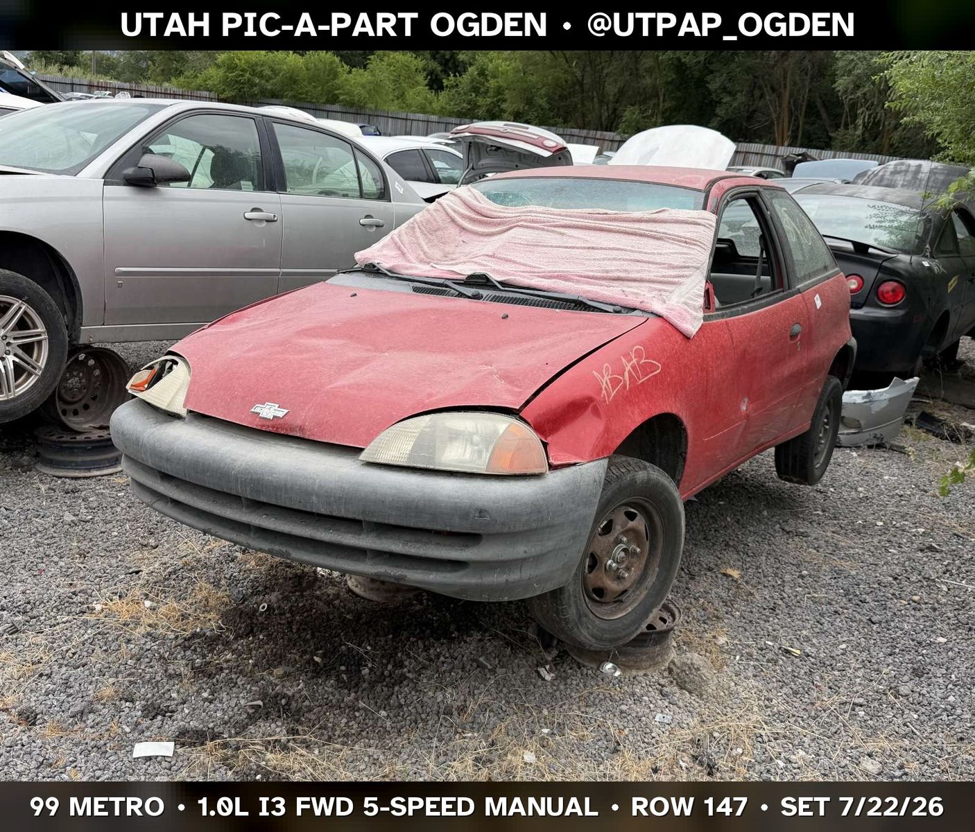 New Arrival - 1999 Chevrolet Metro Parts - UTPAP Ogden