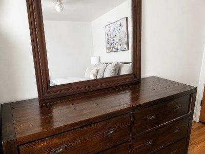 Pottery Barn Wood Dresser & Mirror $200