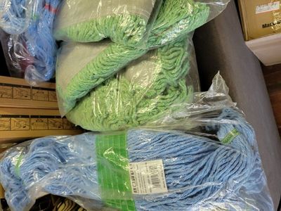 Cleaning lot of (6) mopheads and floor dusters $25