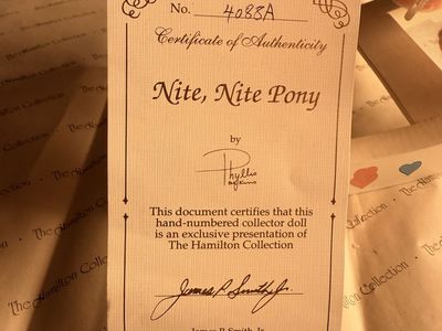 The Hamilton Collection NITE, NITE PONY musical collectors doll No. 4088A