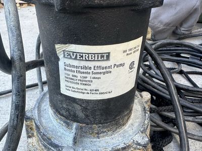 Everbilt SME300 Submersible Effluent Pump - 1/2HP Thermally Protected