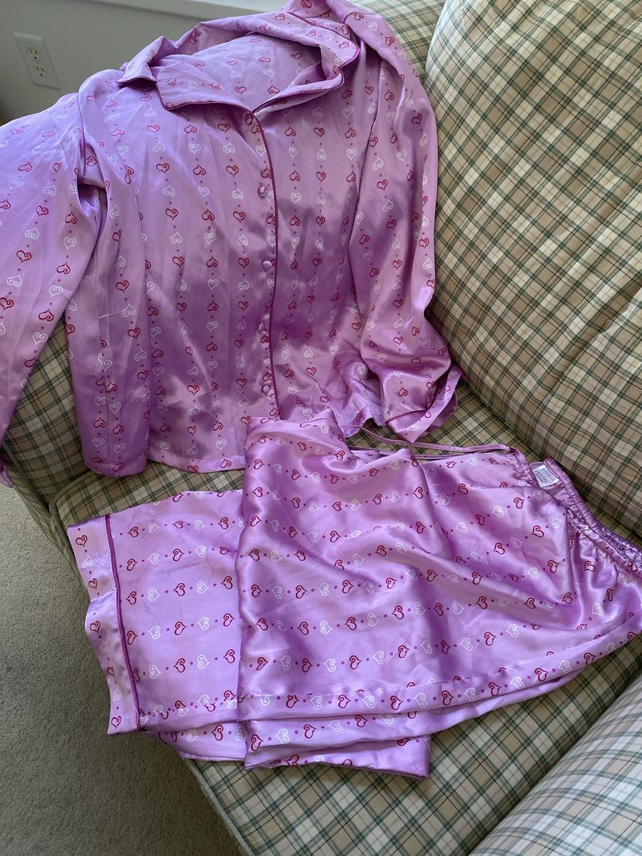 Cute satin pajama set