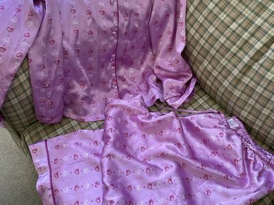 Cute satin pajama set