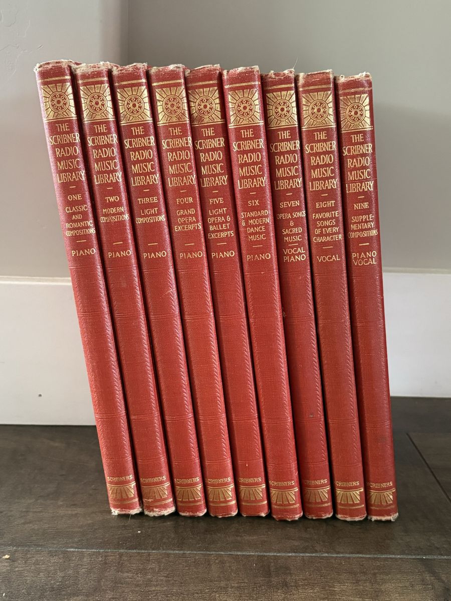 The Scribner Radio Music Library 9-Volume Vintage Hardcover Book Set (1946)