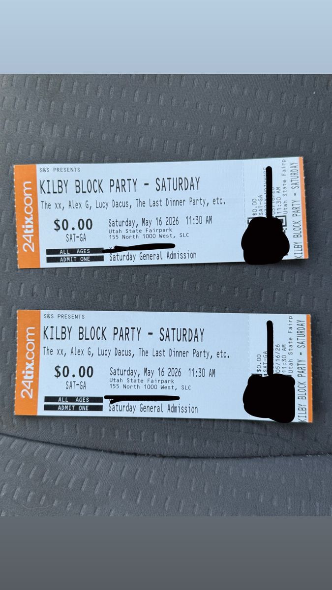 Kilby Saturday GA tickets