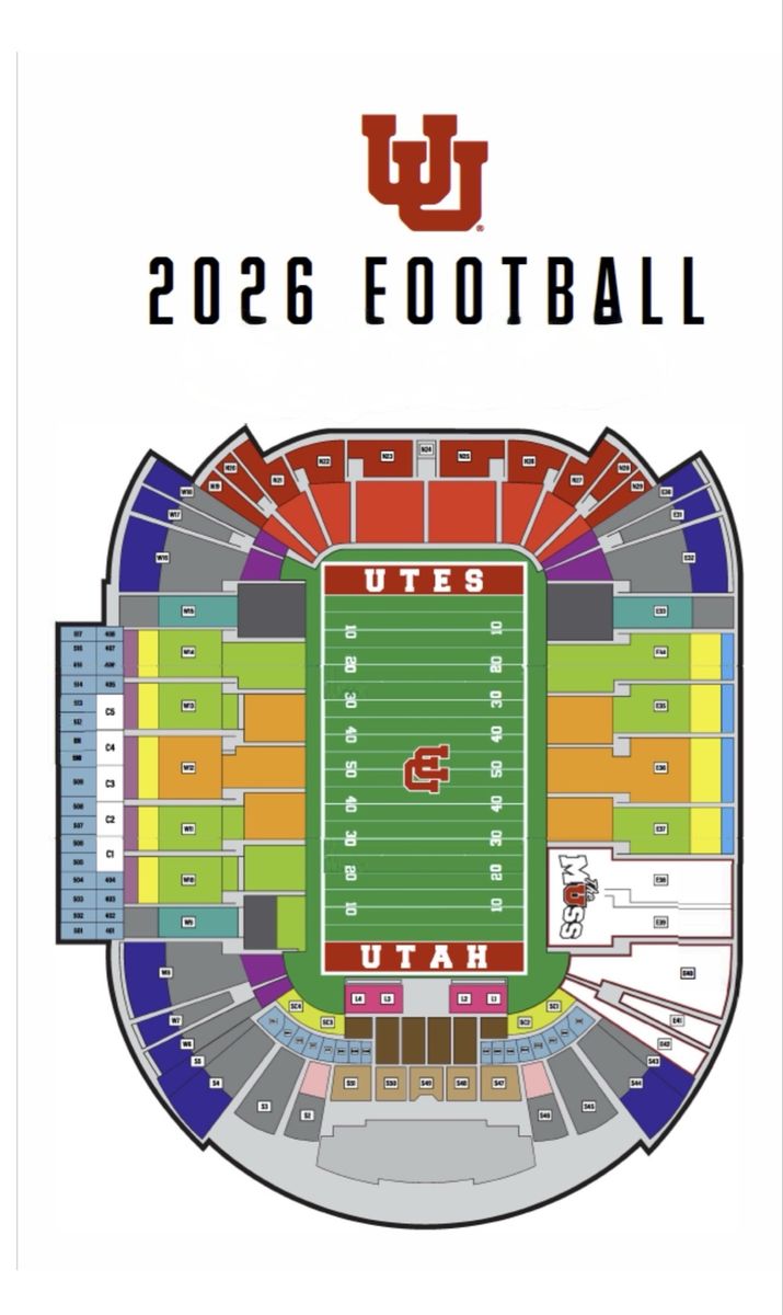 2- 2026 U of U South end zone football tickets