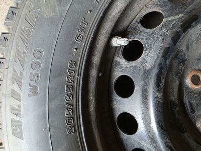 4 wheels and 4 winter tires: 205/65R16 (from used Toyota Camry)