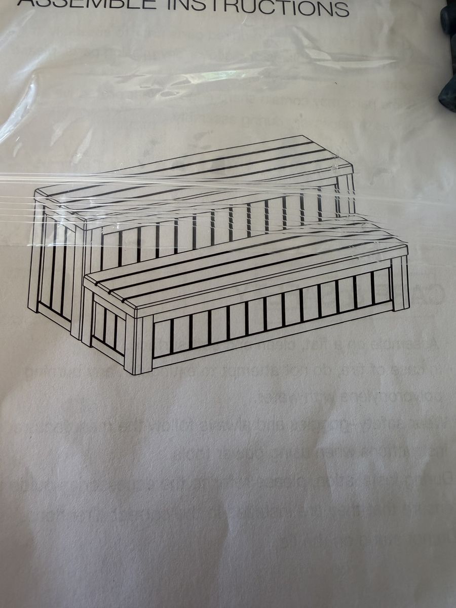 Unassembled Wooden Spa/Hot Tub Steps - Instructions Included