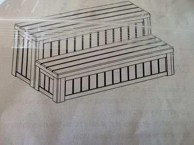 Unassembled Wooden Spa/Hot Tub Steps - Instructions Included