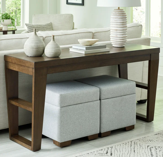 SOFA TABLE/DESK/ENTRY TABLE + STORAGE OTTOMANS! - DELIVERY AVAILABLE!!