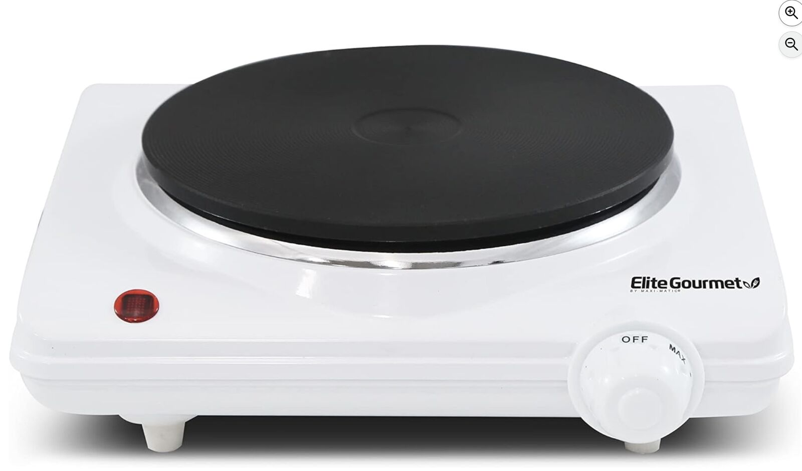 Countertop Single Cast Iron Burner New in Box. White.