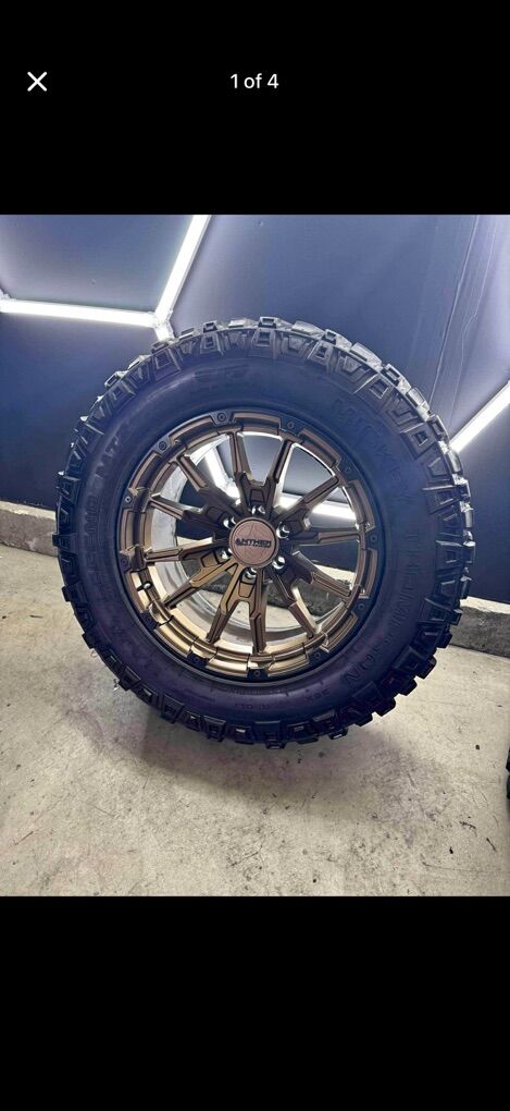 4 Near New Anthem Wheels + Mickey Thompson Tires