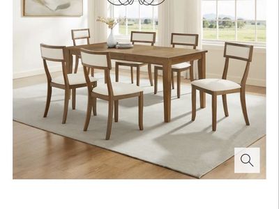 Crosley Furniture Alessia 7-Piece Dining Set - Extendable Table & 6 Chairs