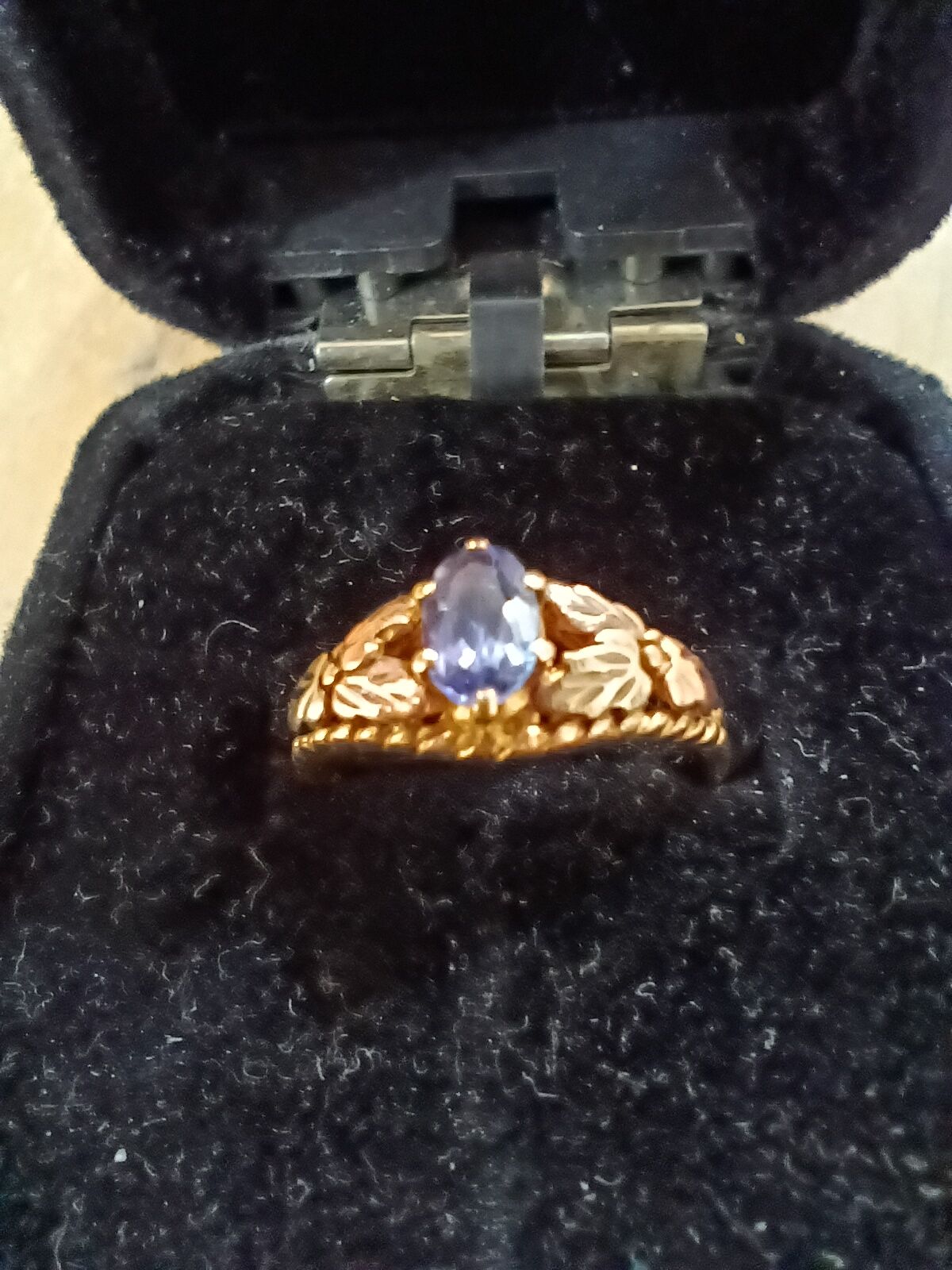Beautiful 10 karat Black hills gold ring with Tanzanite!