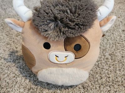 Squishmallows Carl the Bull Plush 8-inch Brown/White Stuffed Animal Toy