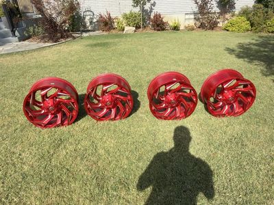 Fuel D754 Reaction Candy Red Milled Wheels – 20x9 – Set of 4