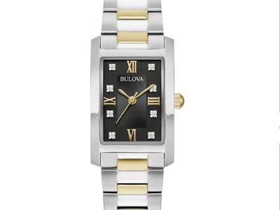 New Bulova 2 Toned Diamond Womens Quartz Watch