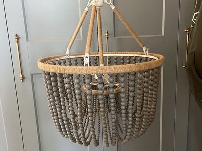 Set of two beaded chandeliers
