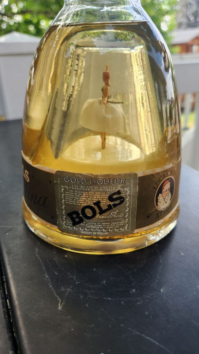 Rare antique BOLS bottle w/dancing  ballerina