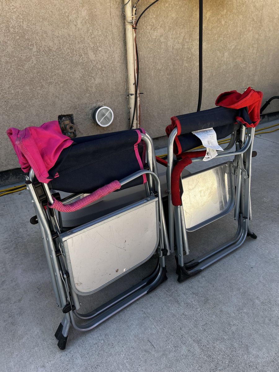 Two kids camping chairs