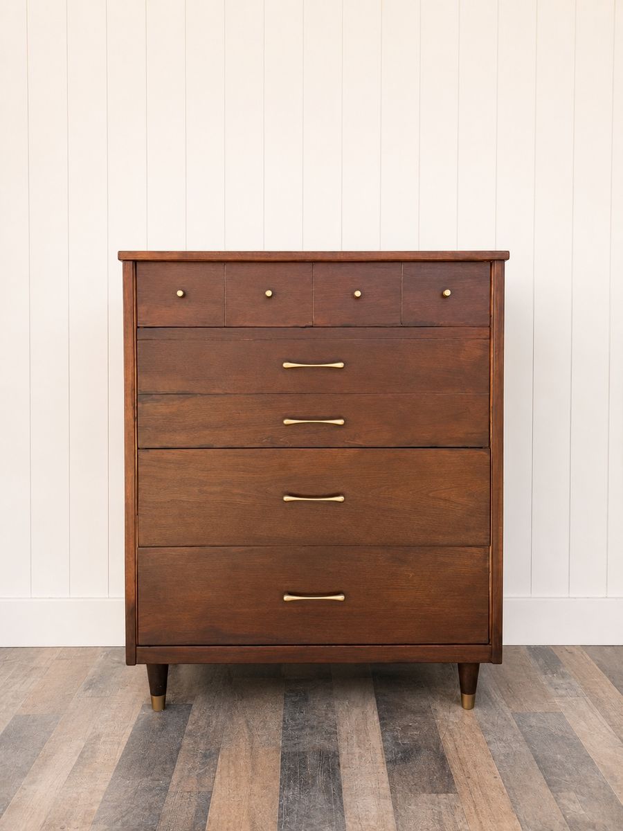 Beautiful Refinished Mid Century Modern Dresser