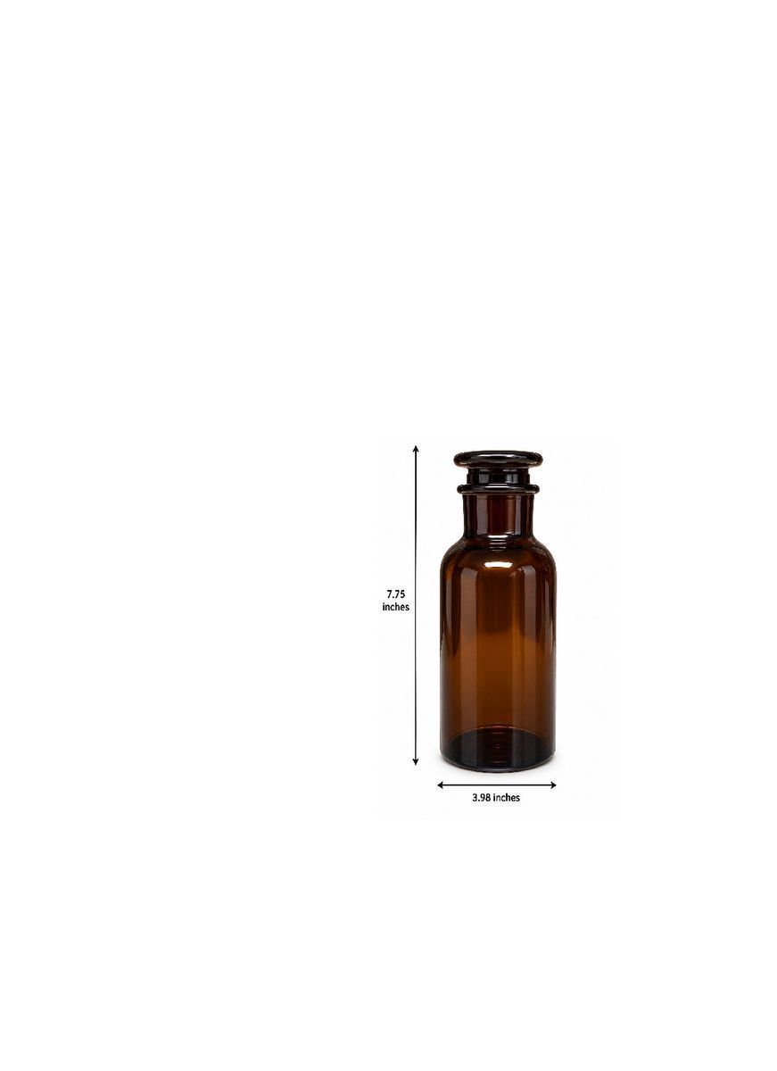 Amber Glass Apothecary Bottle