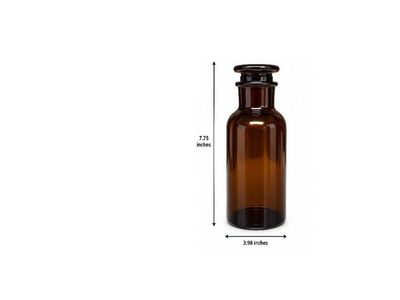 Amber Glass Apothecary Bottle