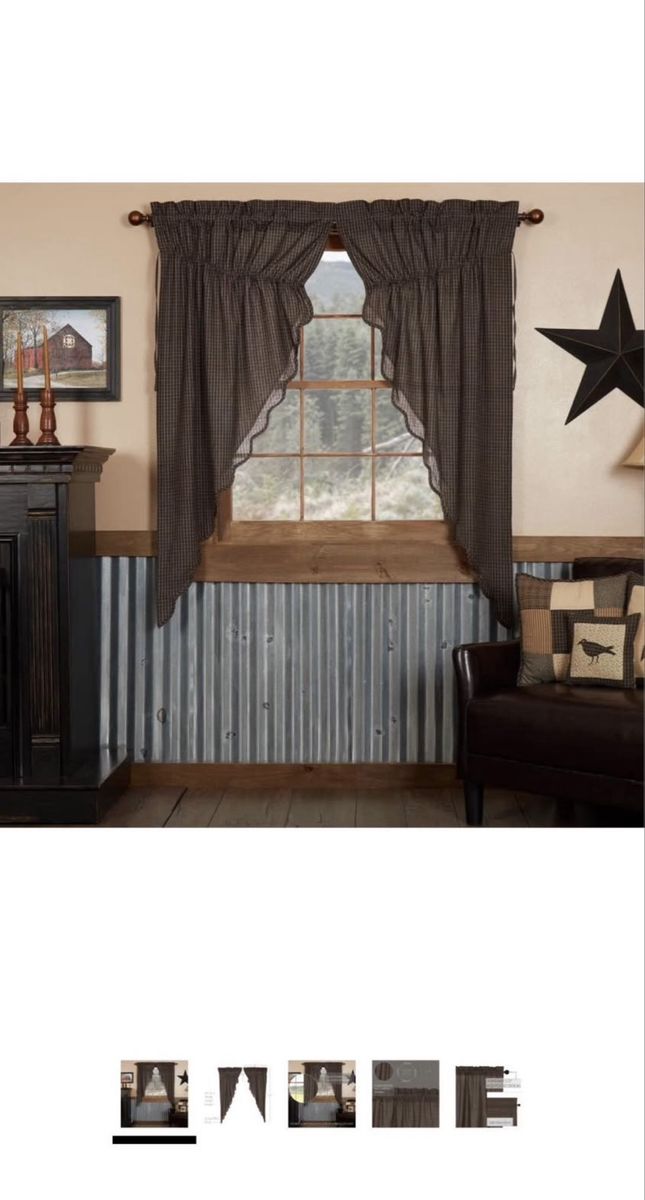 Rustic Prairie Curtain Panels Set of 2