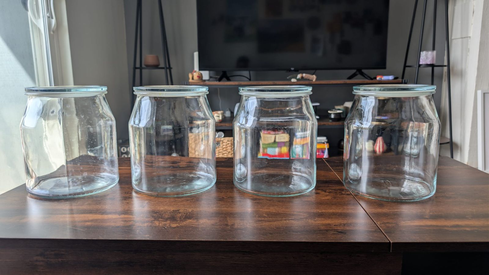 IKEA 365+ : Four 33L/112flOZ Jars + Lids ($9 per jar + lid)