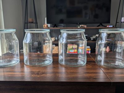 IKEA 365+ : Four 33L/112flOZ Jars + Lids ($9 per jar + lid)