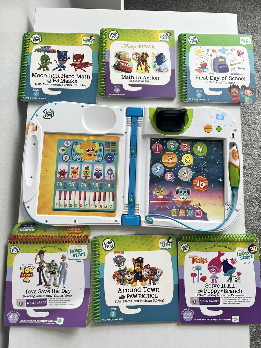 Kids LeapStart 3D Bundle – Console + 6 Books (Great Condition!)