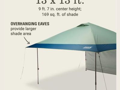 NEW Coleman OASIS 13 x 13 Canopy with Sun Wall