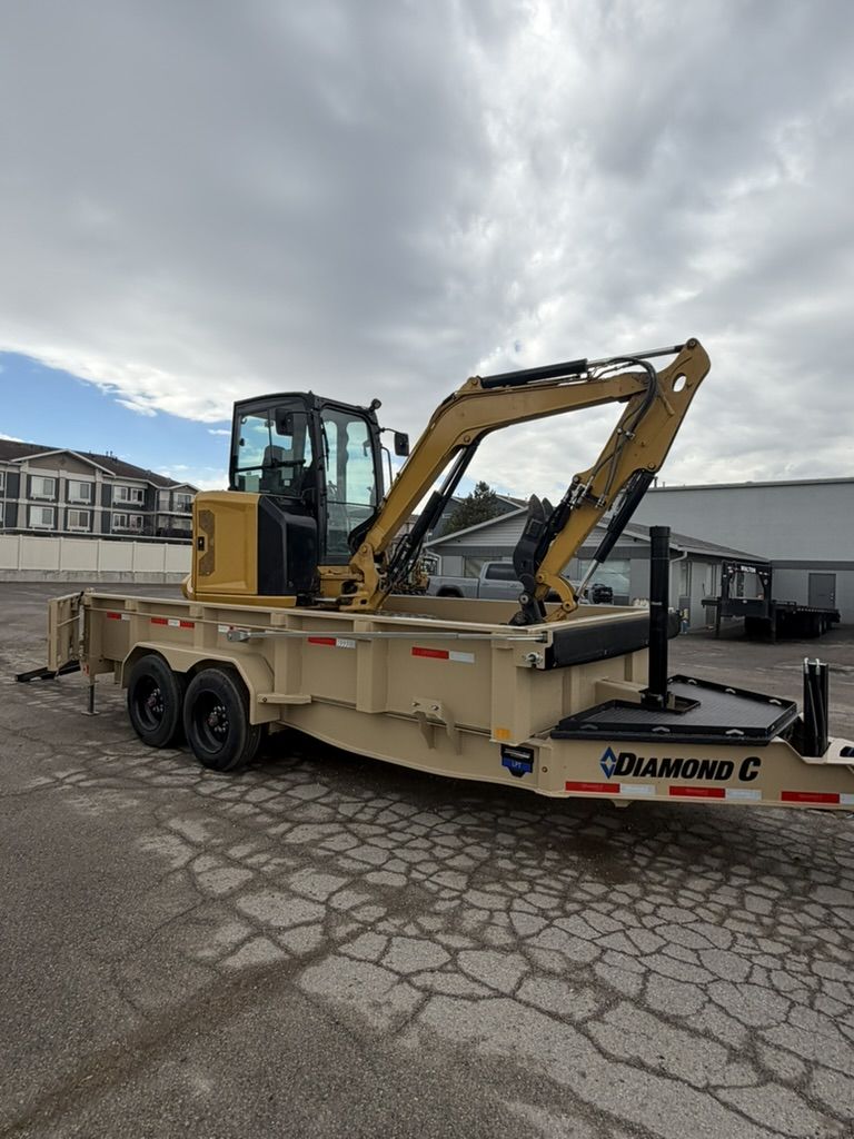 CAT 304 + DUMP TRAILER COMBO FOR RENT. 40 Class Combo, Heavy Duty Dump Trailer