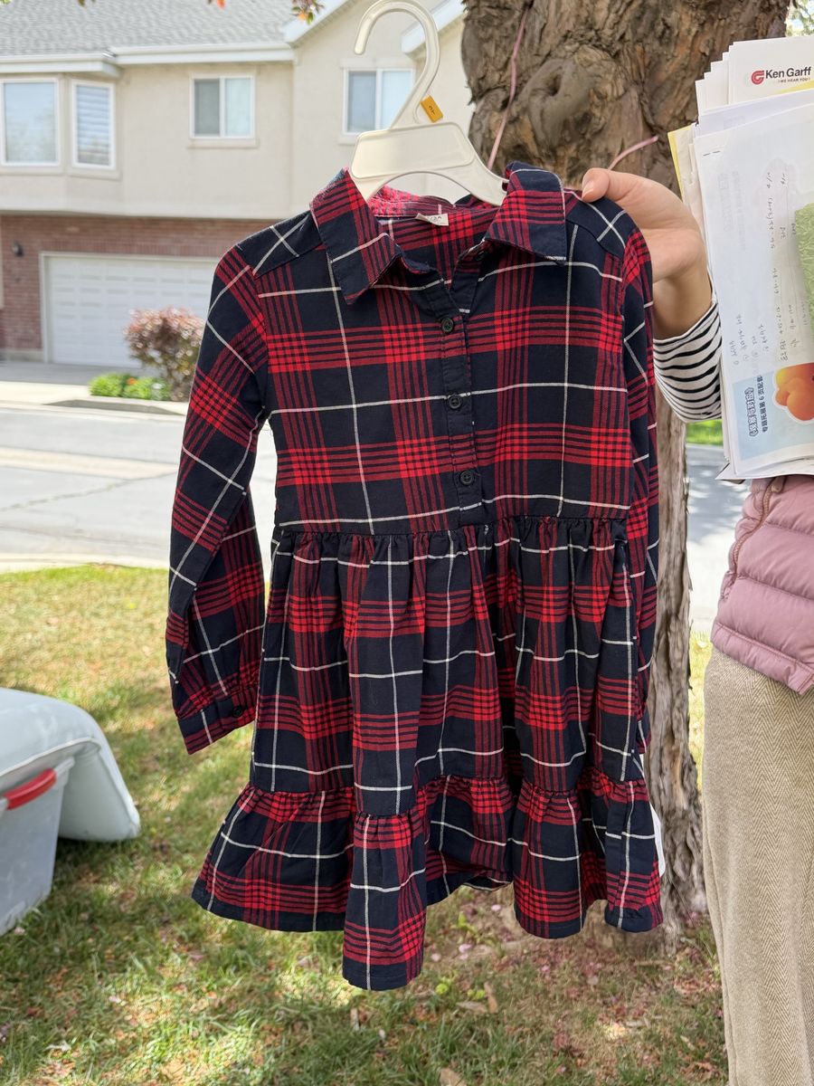 NWT Carter’s Girls Plaid Flannel Dress