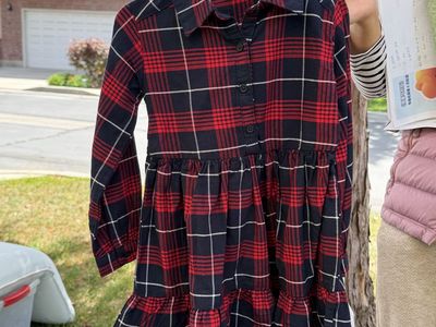 NWT Carter’s Girls Plaid Flannel Dress