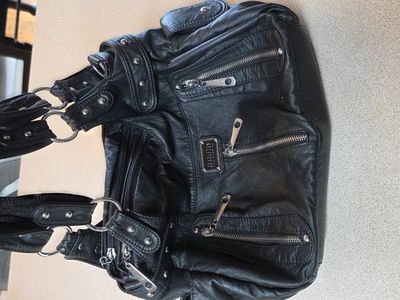 Scarleton Black Faux Leather Shoulder Purse
