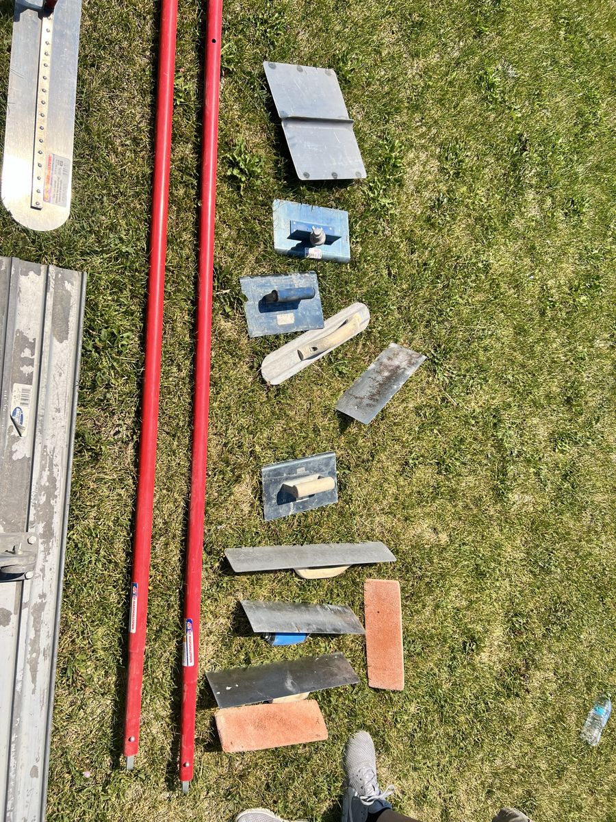 Marshalltown Concrete Finishing Tool Set Bull Floats Extension Handles Trowels